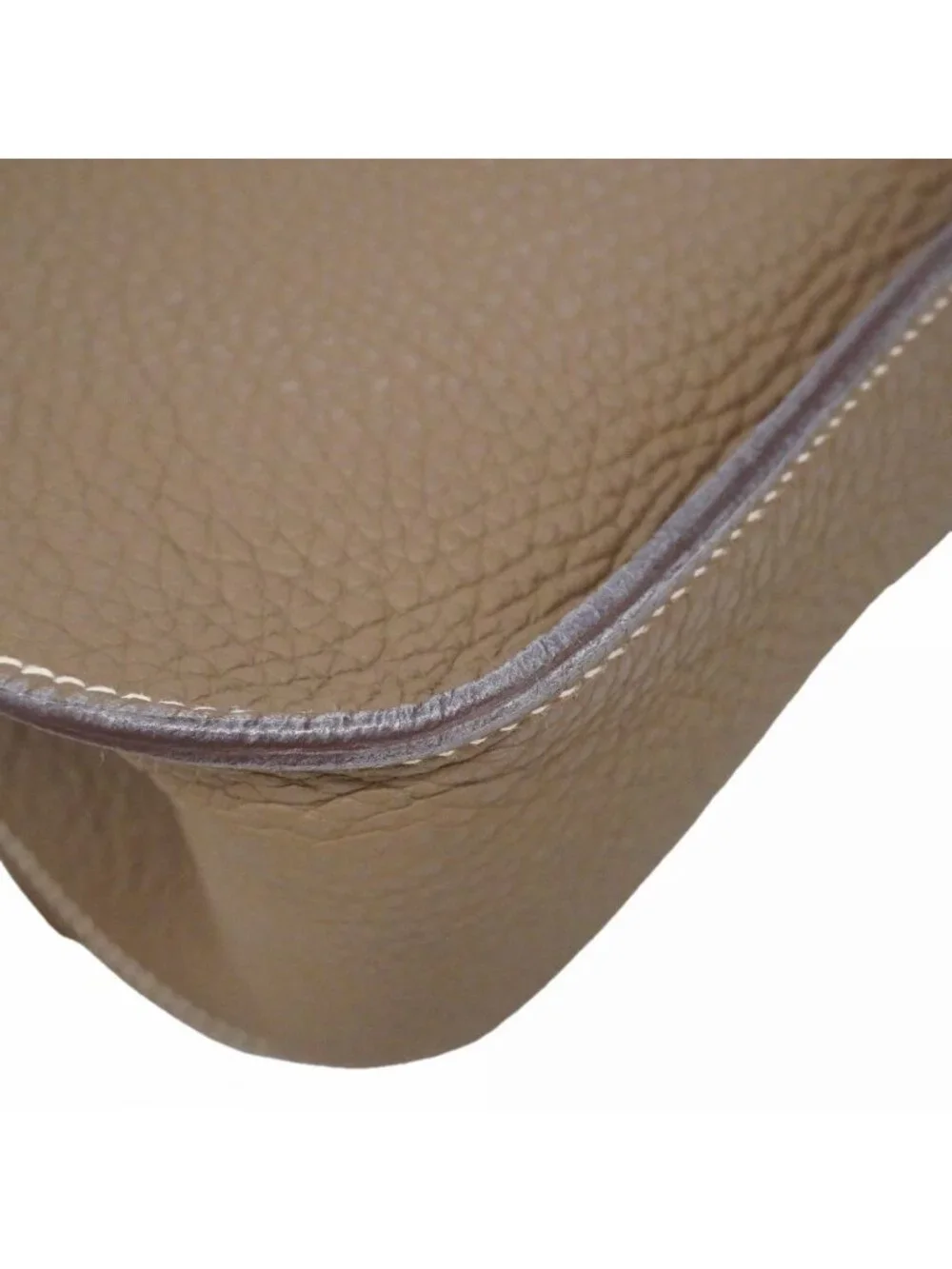 Hermes Shoulder Bag Gipsiere 28 Taurillon Clemence Etoupe Silver